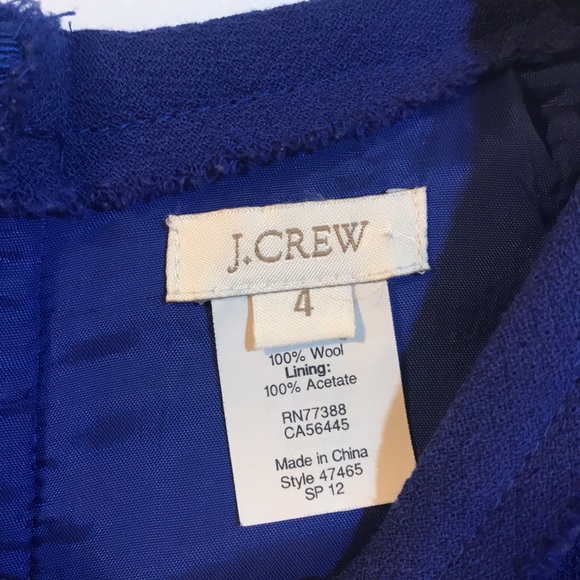 J. Crew Anytime Blue Wool Dress - Picture 4 of 5